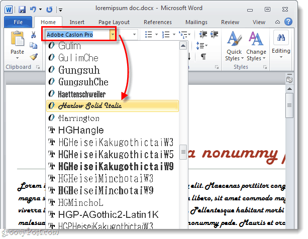 which font style in word 16 is good for chinese
